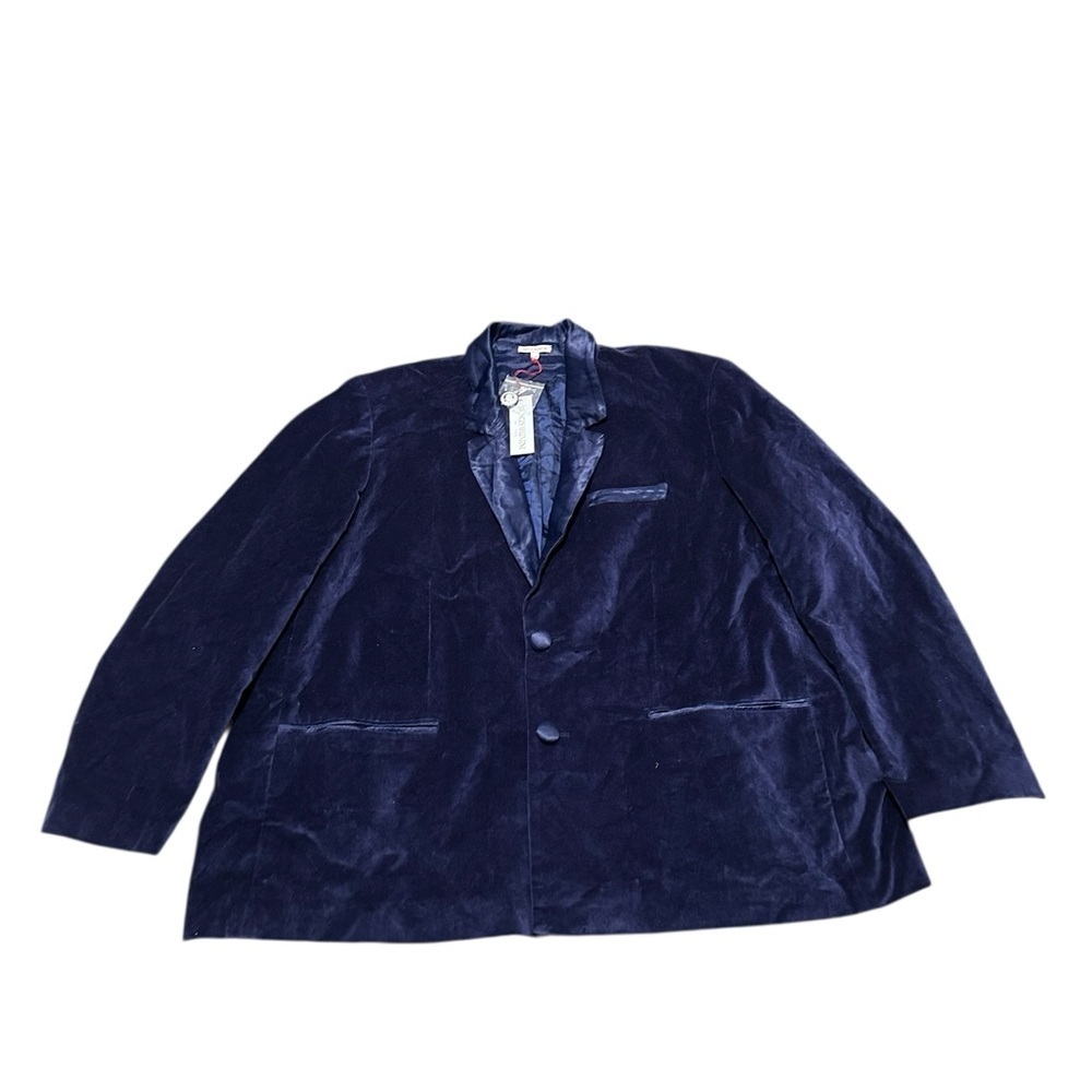 Frances Valentine Deep Blue Velvet men Blazer size 2XL - Picture 8 of 16